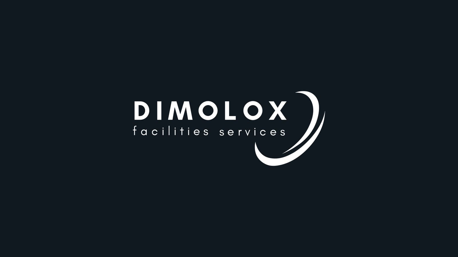 White Dimolox logo on rich black