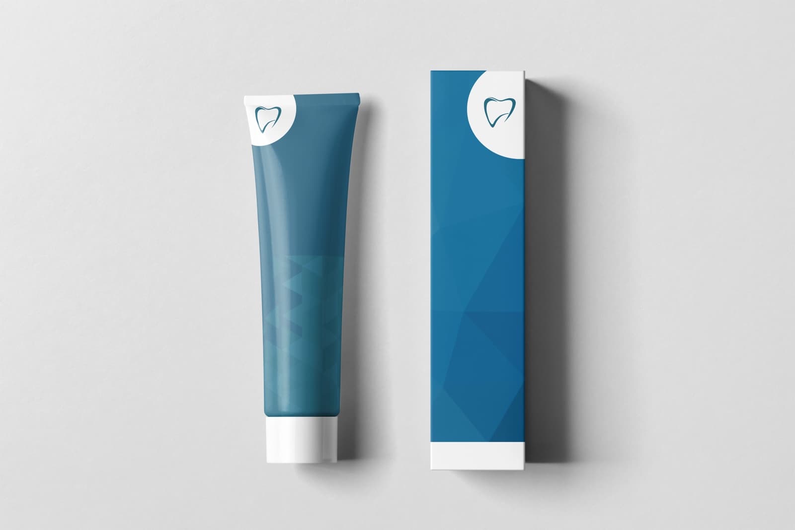 Dentadyne: Toothpaste packaging in a confident clinical teal.